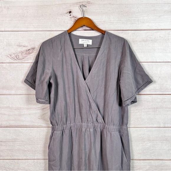 Anthropologie Cloth & Stone Medium Gulpiyuri Jumpsuit Flutter Sleeve - Picture 4 of 12